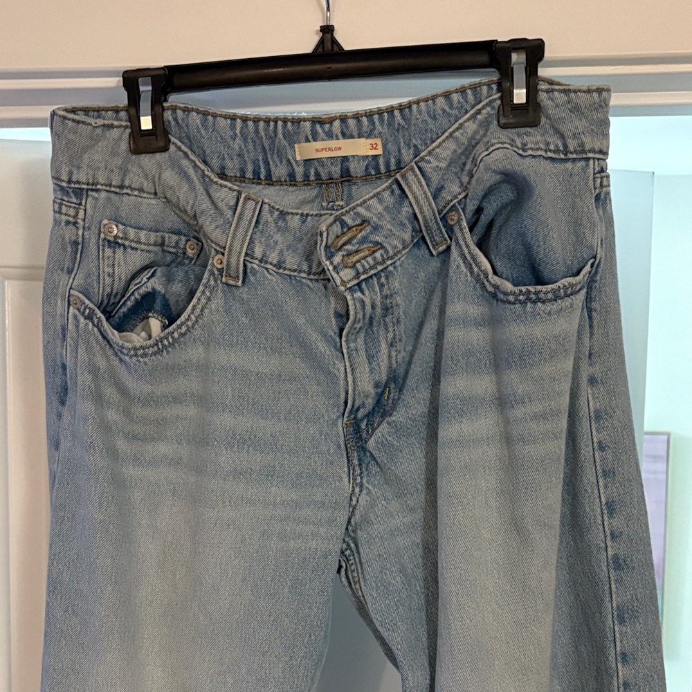 Levi's Sky Blue Wide Leg Jeans